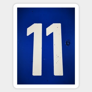 BIG and BOLD number ELEVEN Sticker